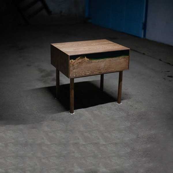Epoxy Resin Furniture - Drawer Side Table - Icolan