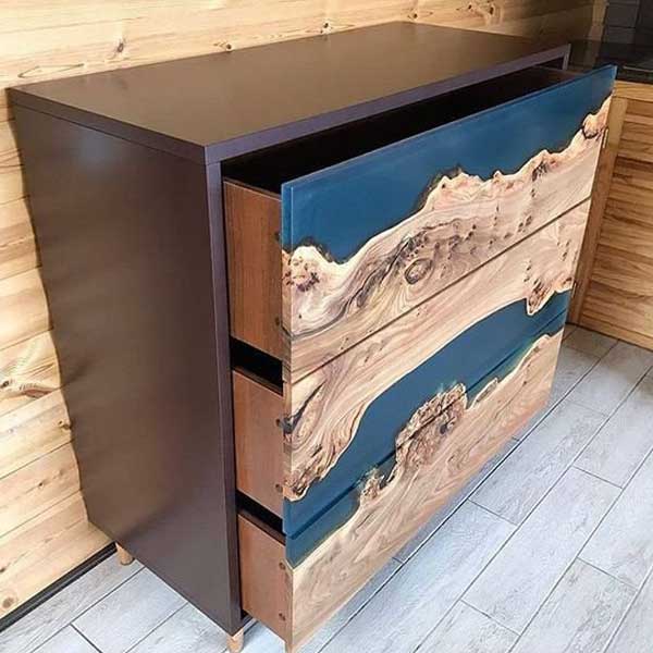 Epoxy Resin Furniture - Drawer Side Table - Interslav