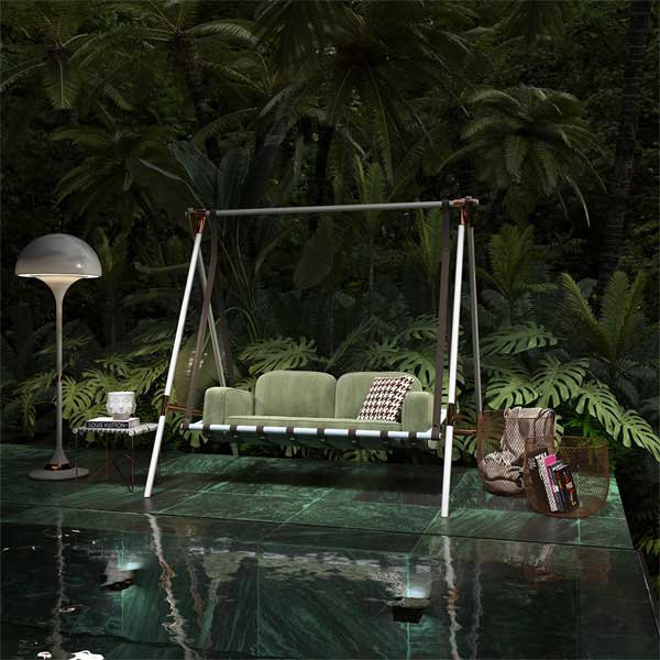 Hanging Swing, Balcony Swing, Garden Swing Chair- Lancy Single and Double Seater- With - Stand - Braided & Rope