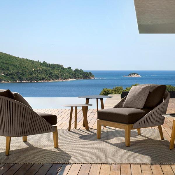 Luxurious Outdoor furniture - Buy Affordable 5 seater Outdoor Braid Rope sofa set with centre table - Buy Outdoor Sofa - Blessy From LUXOX INDIA - Outdoor Lounge Chair for garden, terrace and balcony