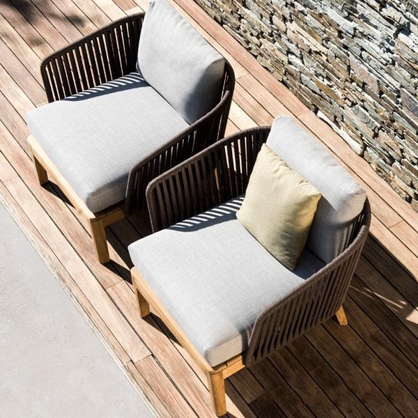 Luxurious Outdoor furniture - Buy Affordable 5 seater Outdoor Braid Rope sofa set with centre table - Buy Outdoor Sofa - Blessy From LUXOX INDIA - Outdoor Lounge Chair for garden, terrace and balcony