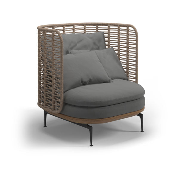 Luxurious Outdoor furniture - Buy Affordable 5 seater Outdoor Braid Rope sofa set with centre table - Buy Outdoor Sofa - Oyster Leaf From LUXOX INDIA - Outdoor Lounge Chair for garden, terrace and balcony