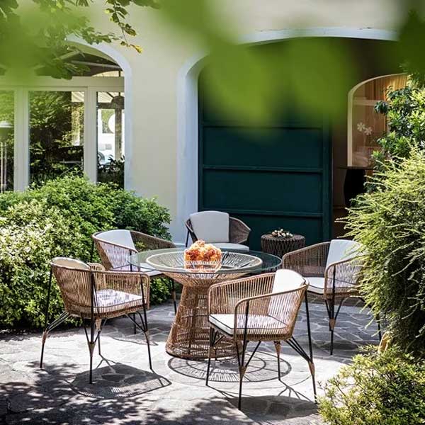 Outdoor Braided Rope Coffee Set - Lodz 