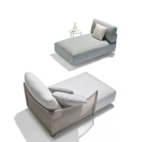 Outdoor Braided & Rope Sunlounger - Slova