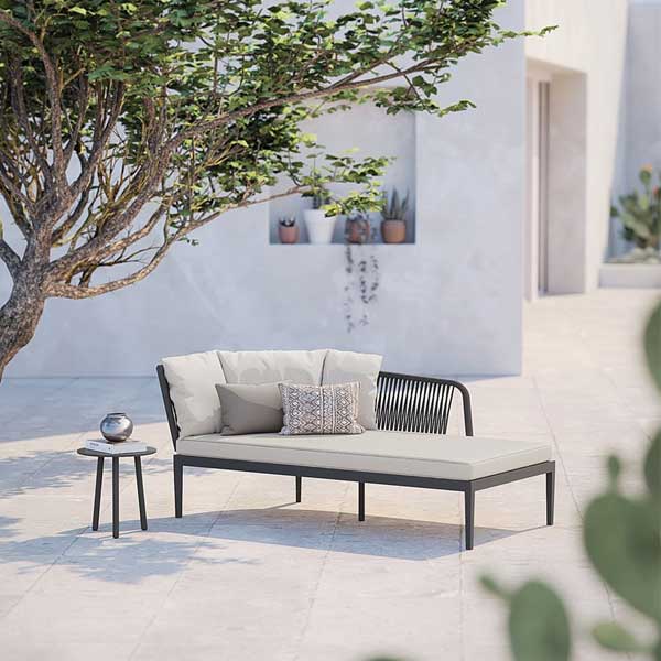 Outdoor Braided & Rope Sunlounger - Dream