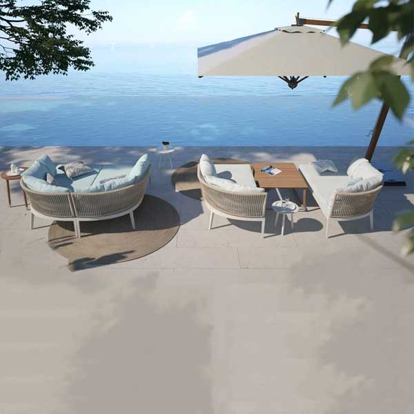 Outdoor Braided & Rope Sunlounger - Dream