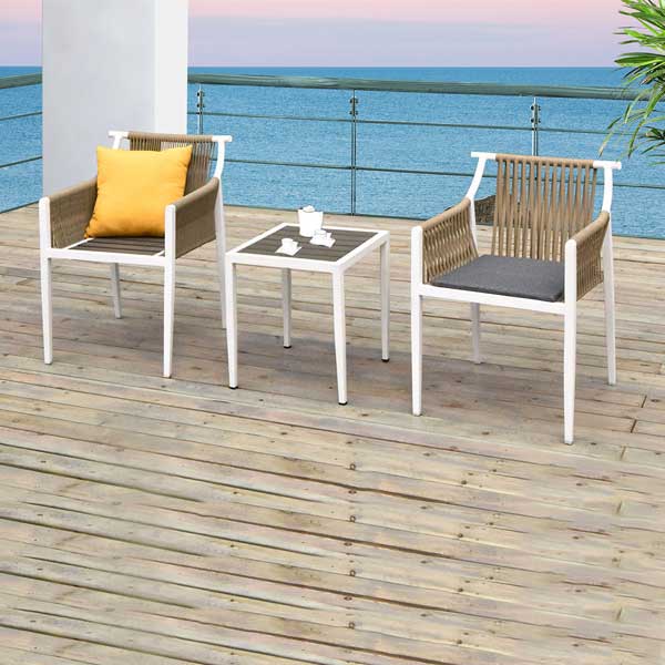 Outdoor Braided & Rope Coffee Set - Zhutor