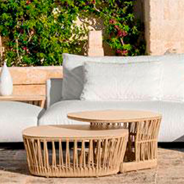 Outdoor Furniture Patio Braid & Rope Coffee Table & Center Table - Cliff