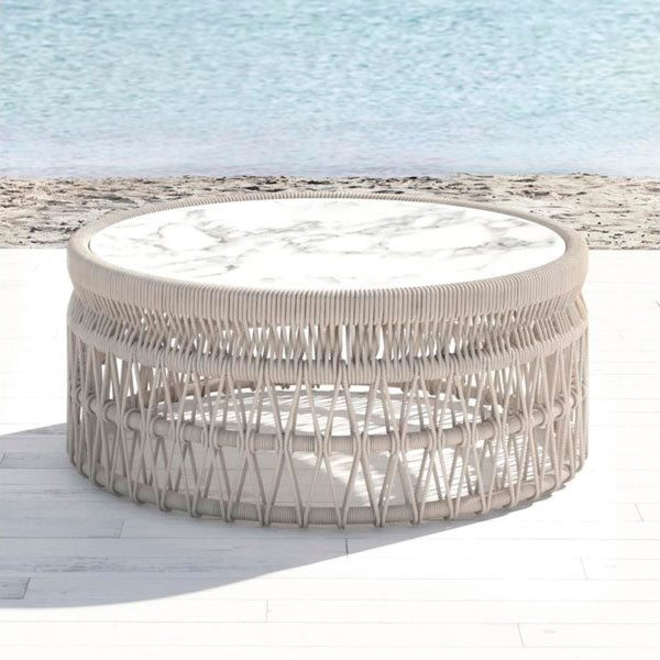Outdoor Patio Braid & Rope Coffee Table & Center Table -Jack Pot
