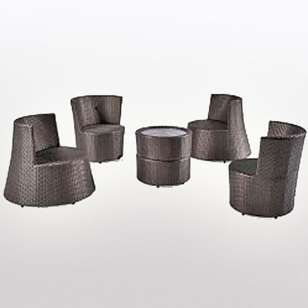 Outdoor Wicker Garden Set - Cubes