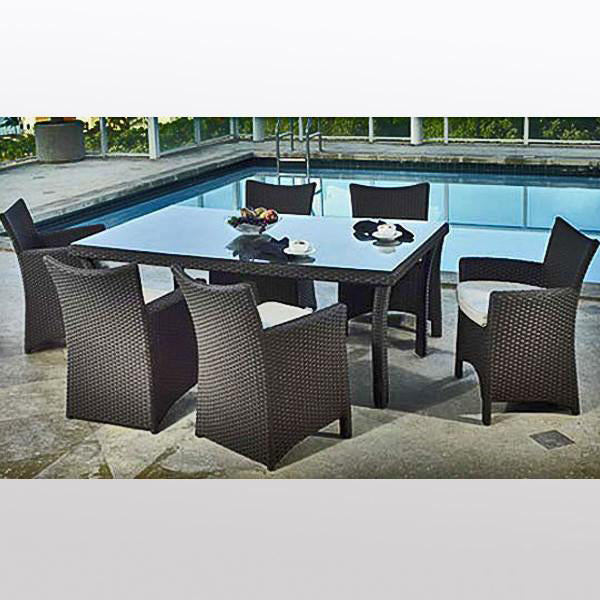 Outdoor Wicker Garden Set - Blue