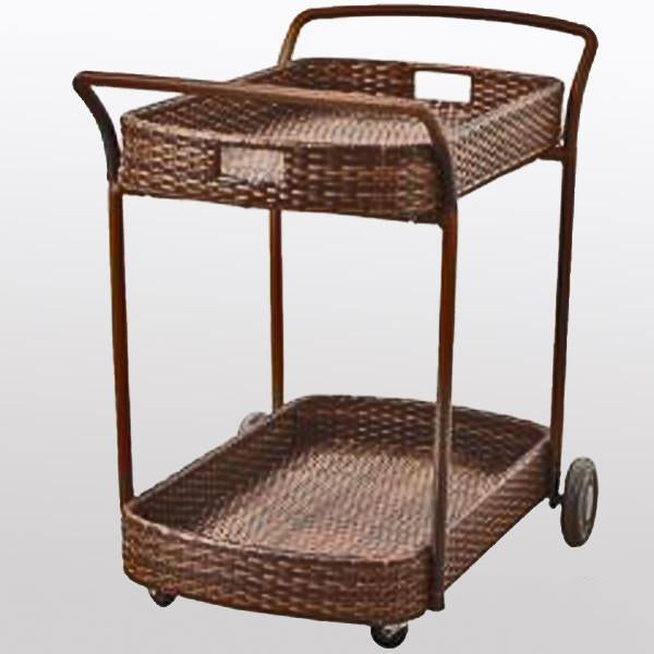 Outdoor Wicker Serving Trolley Dynamic