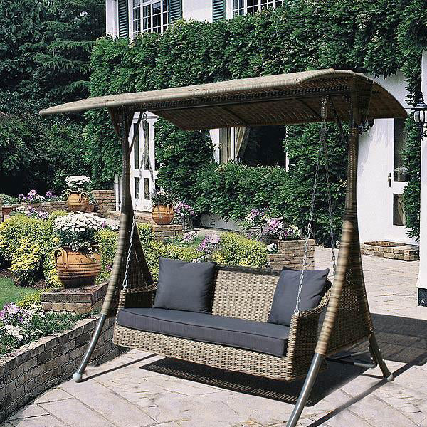 Outdoor Wicker Two Seater Swing - Kingston