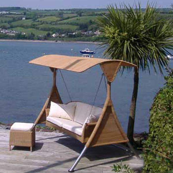 Outdoor Wicker Two Seater Swing - Kingston
