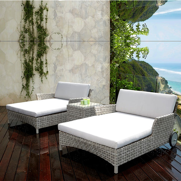 Outdoor Braided & Rope Sunlounger - Ceilo